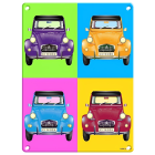 DEKORATIVE METALLPLATTE CITROËN 2 CV