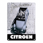 DEKORATIVE METALLPLATTE CITROËN 2 CV LEBENSFREUDE