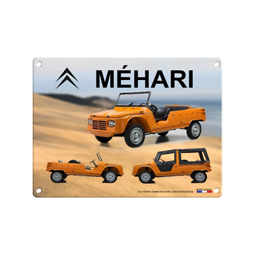 DEKORATIVE METALLPLATTE CITROËN MÉHARI ORANGE